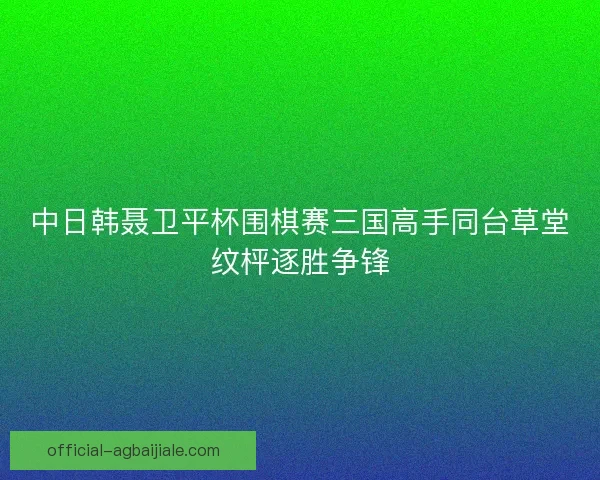 中日韩聂卫平杯围棋赛三国高手同台草堂纹枰逐胜争锋